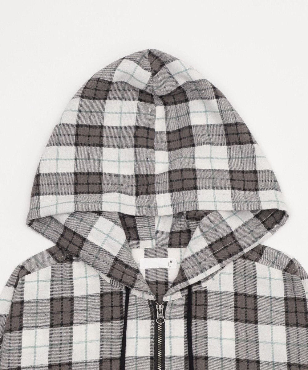 WEGO 【ユニセックス着用ITEM/MLサイズ展開】チェックグラフィックZIPパーカー（LS） 