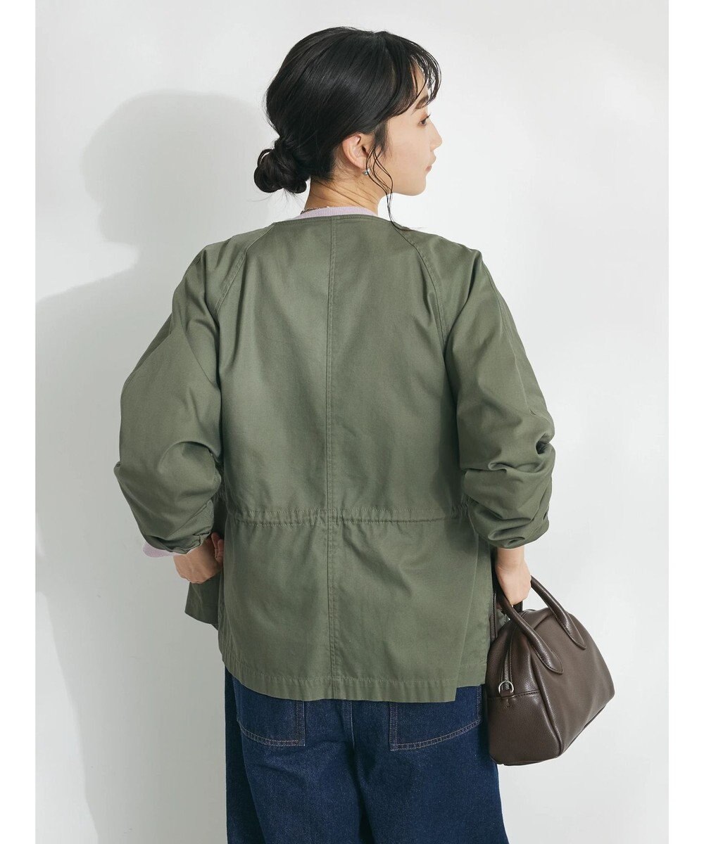 CRAFT STANDARD BOUTIQUE コットンギャバジンノーカラーＺＩＰブルゾン 