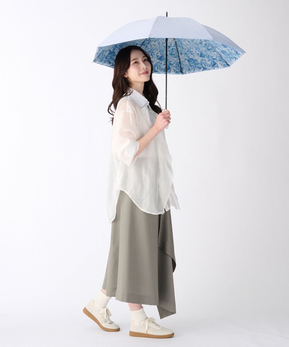 MOONBAT 【ハニカム断熱パラソル】estaa エスタ 氷 長傘  晴雨兼用 日傘 遮熱 耐風 50cm 