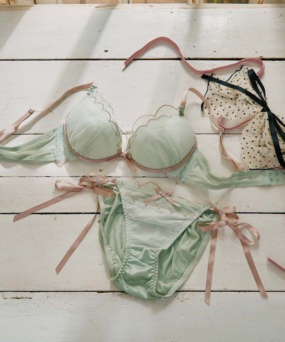 San-ai Resort（三愛水着楽園） シアードットチュール　ブラジャー＆ショーツセット【northerly】 