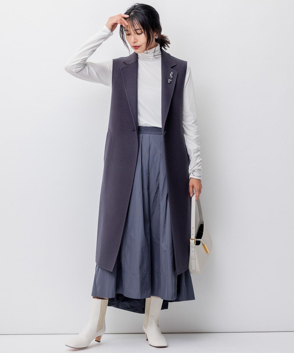 23区 ウールリバー ロング ジレ 