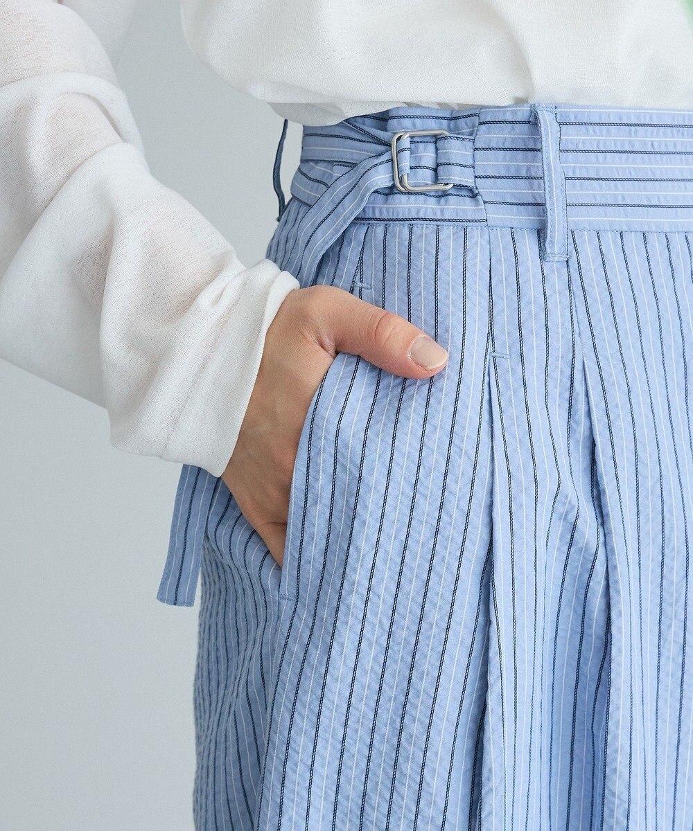 CRAFT STANDARD BOUTIQUE ベルトデザインワイドパンツ 