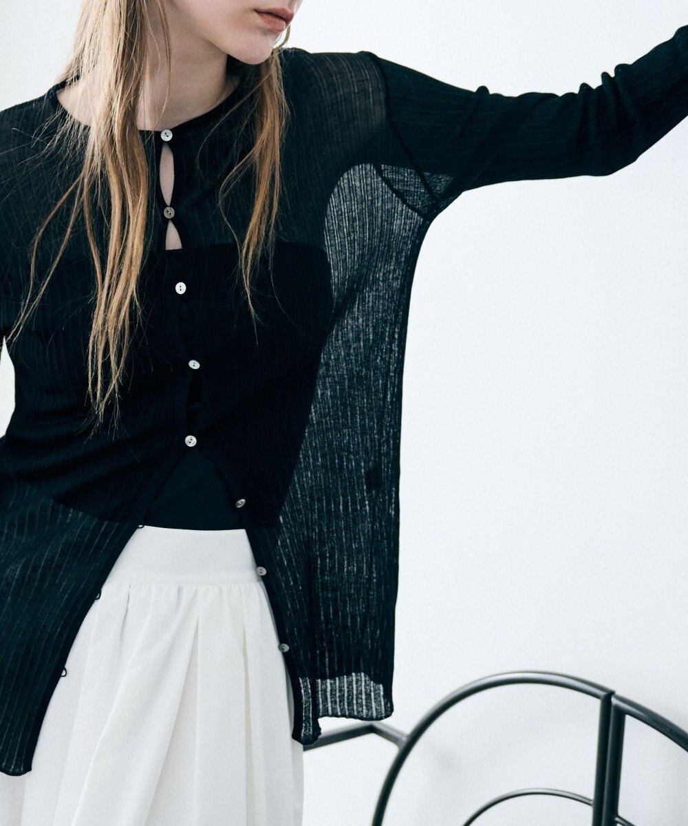 uncrave ランダムリブシアーニット カーディガン 