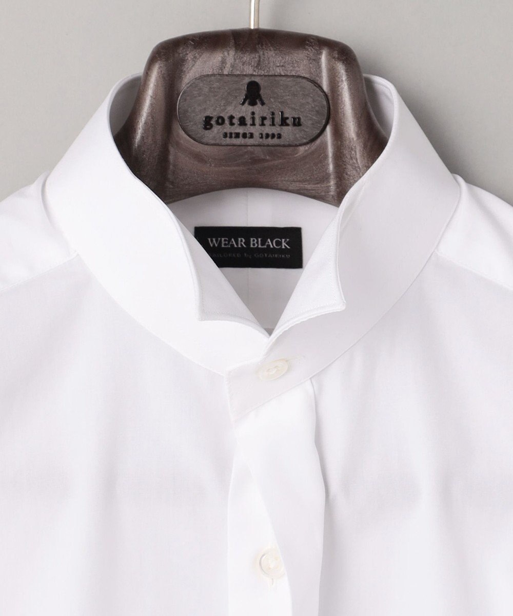 GOTAIRIKU 【WEAR BLACK】ウィングカラー比翼 ダブルカフス ドレスシャツ 