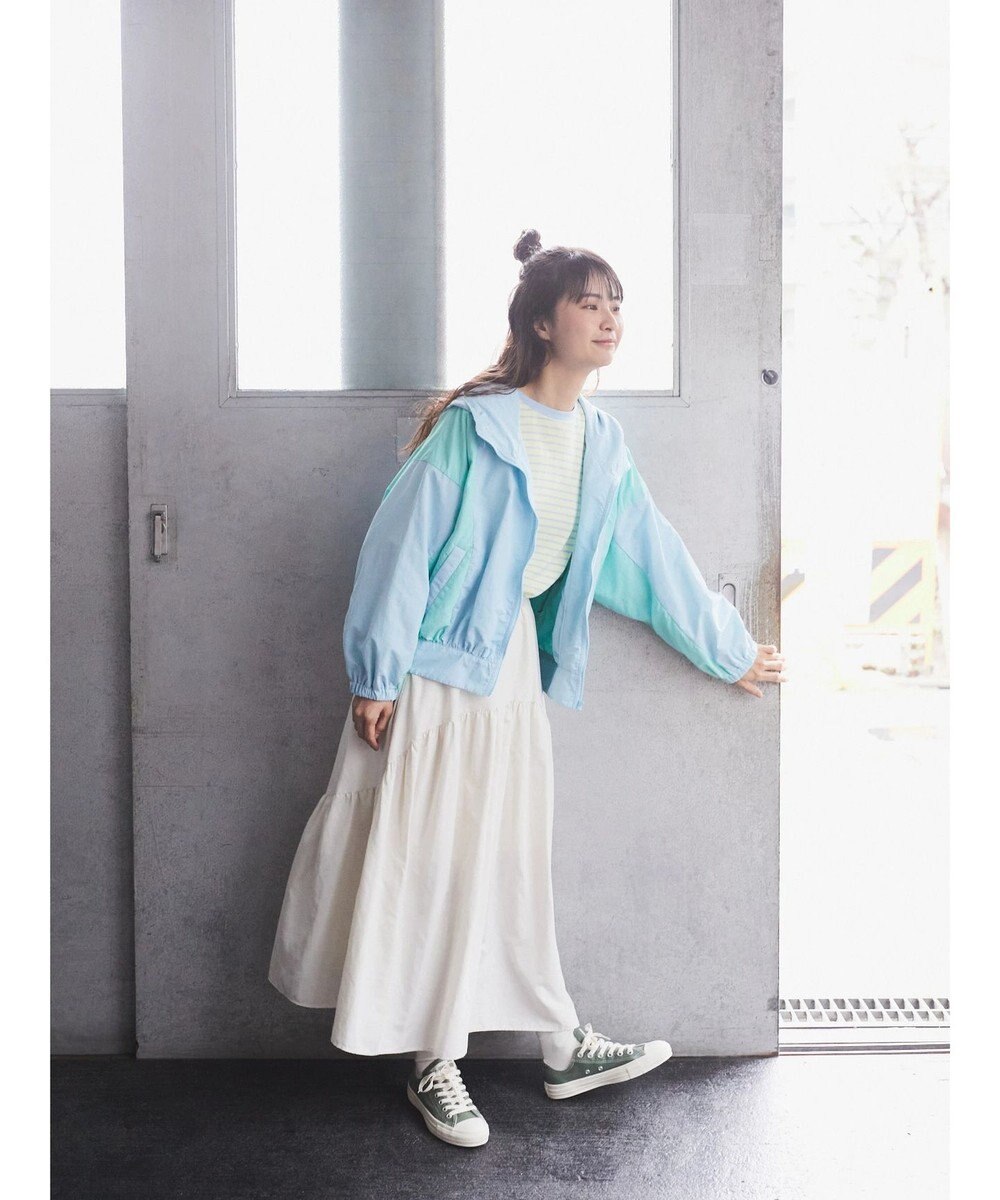 earth music&ecology コクーンギャザー切替ブルゾン 