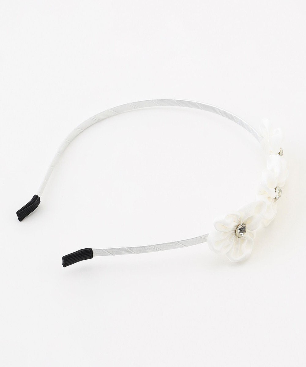 ANY KIDS シフォンお花 × ジュエル キッズ カチューシャ 