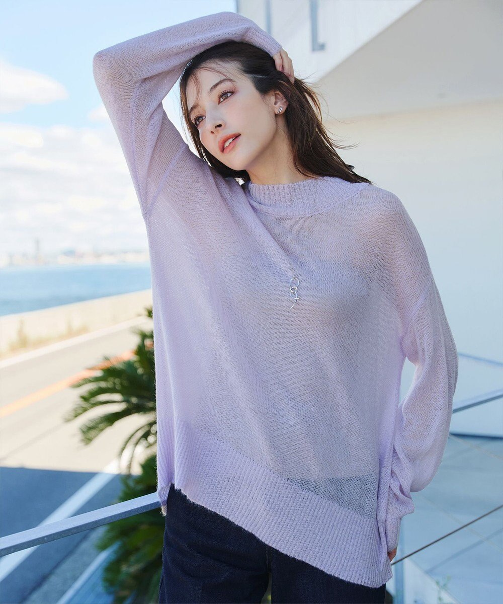 Tiaclasse 【洗える】シアープルオーバーニット 