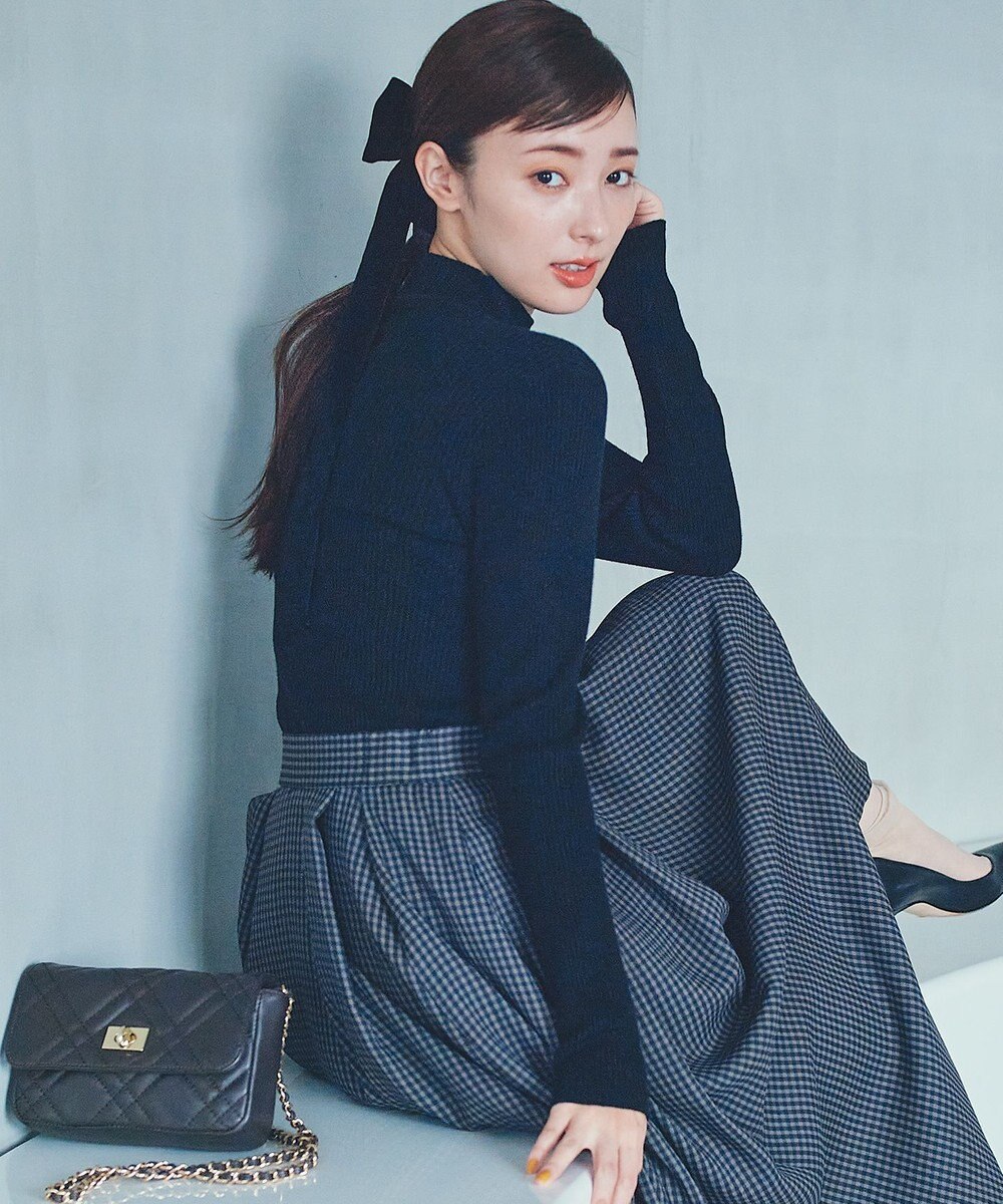 組曲 ホールガーメント ハイネックニット 