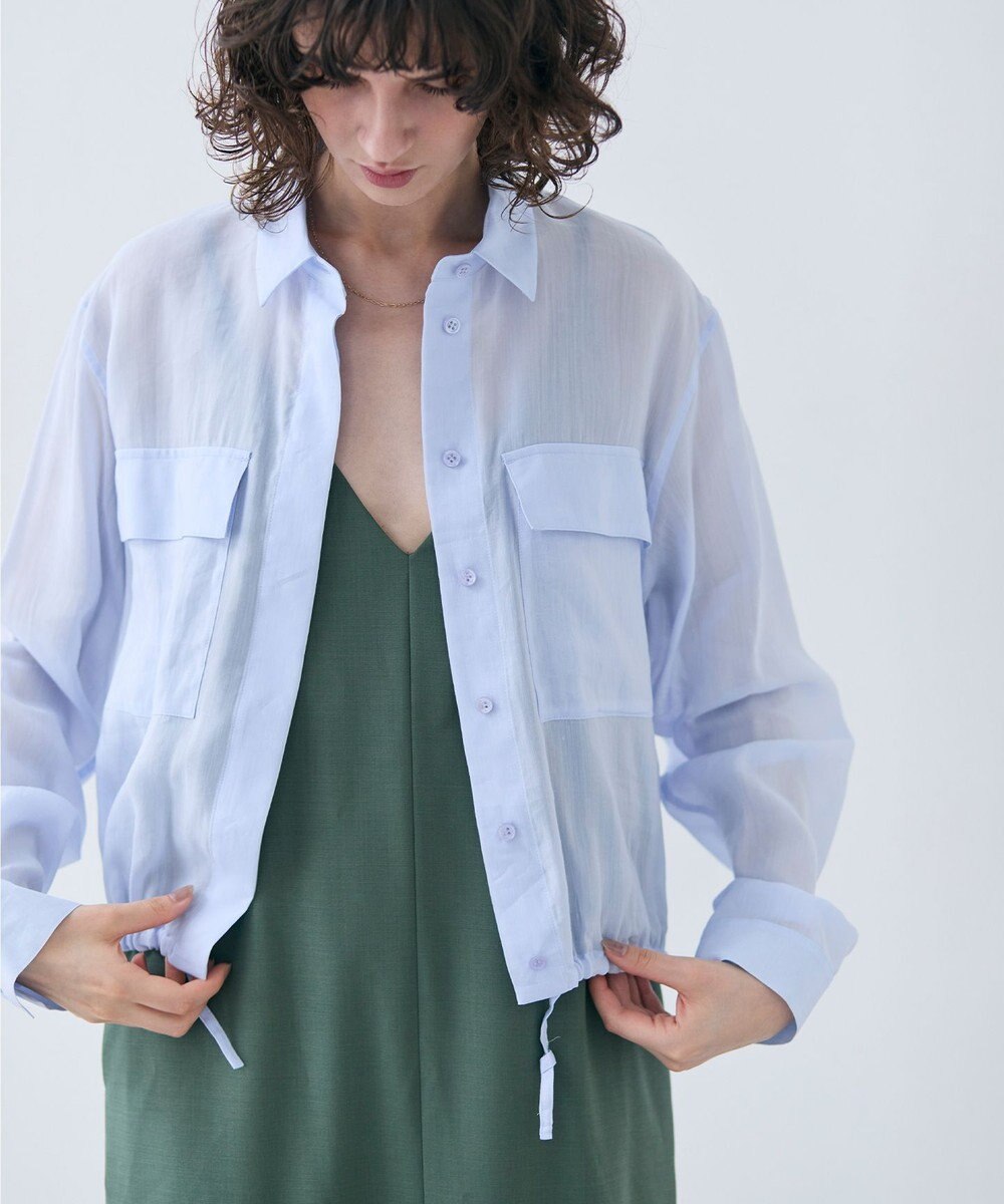 BEIGE， 【洗える・Precious 6月号掲載】PAULINE / ビックポケットドロストリネンブラウス 