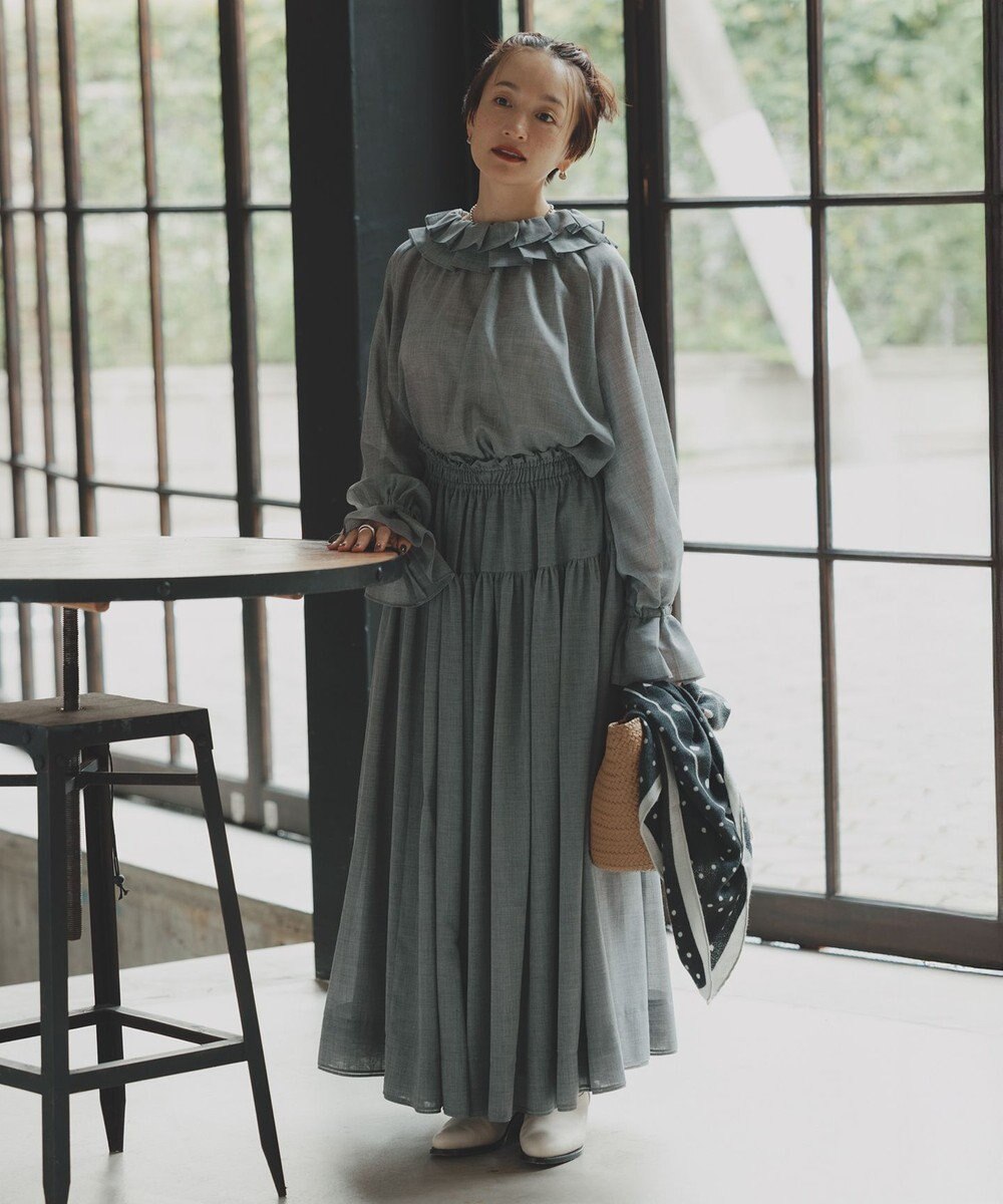 #Newans 【前後着用可能】【高山都さんコラボ】ビッグカラー２WAYブラウス 