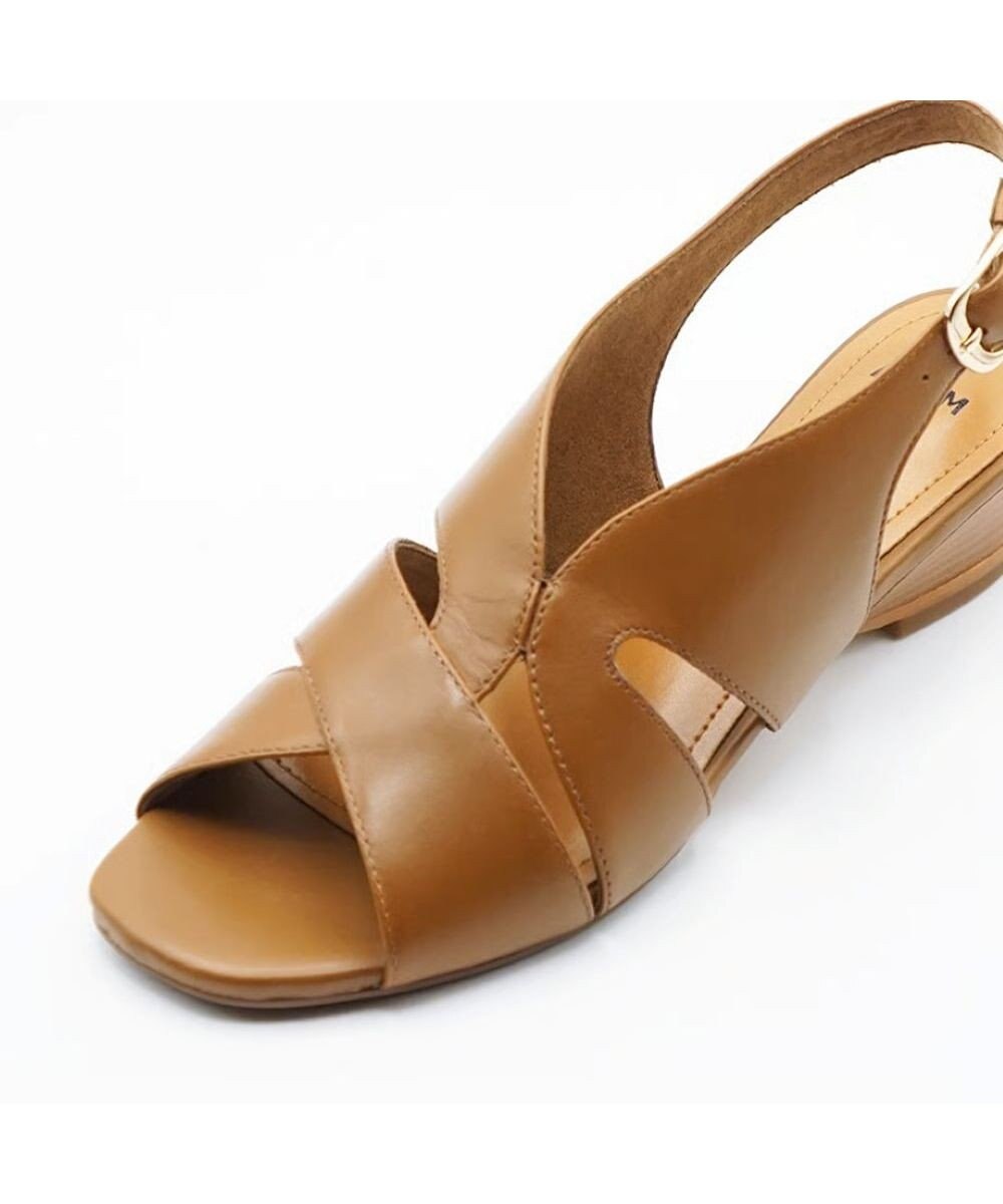 APOM モールドウエッジアシンメトリースリングバックサンダル45 