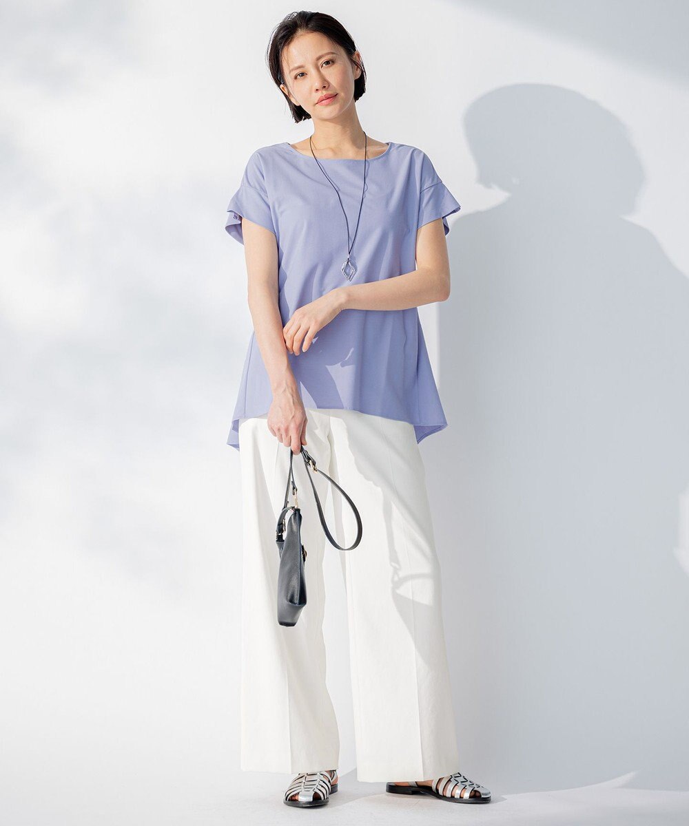 自由区 【WEB限定】【UVケア・吸汗速乾・洗える・XSサイズあり】ファンクショナルツイストジャージー カットソー 