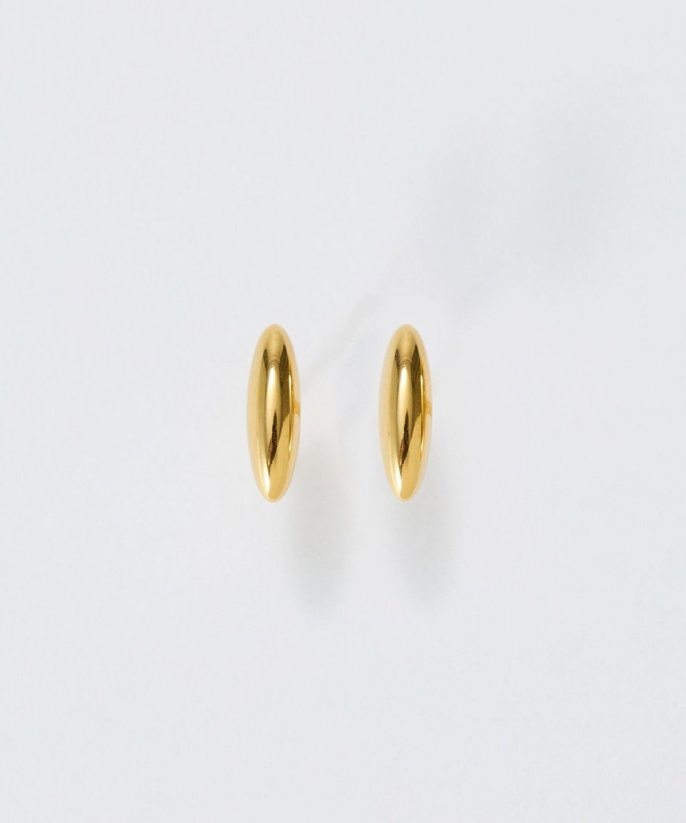 Phoebe 【金属アレルギー対応】メタルオーバルグレースピアス　ゴールド/サージカルステンレス 