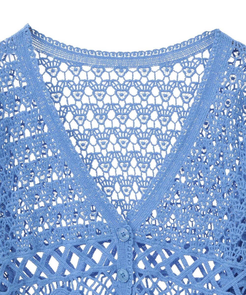 earth music&ecology クロシェ風Ｖネックカーディガン 