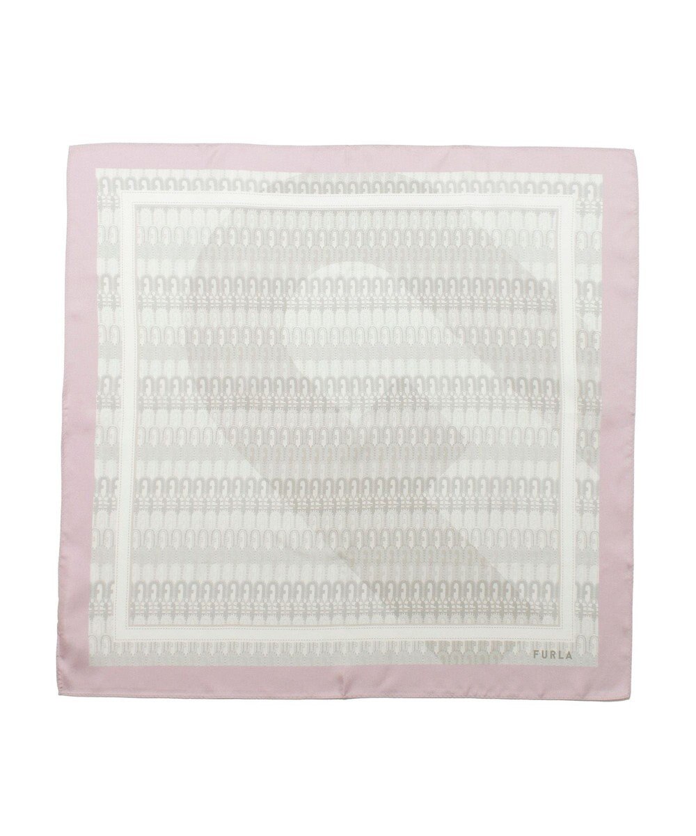 MOONBAT FURLA モノグラム柄シルク100%スカーフ 65×65cm 