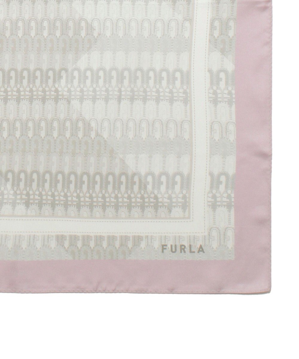MOONBAT FURLA モノグラム柄シルク100%スカーフ 65×65cm 