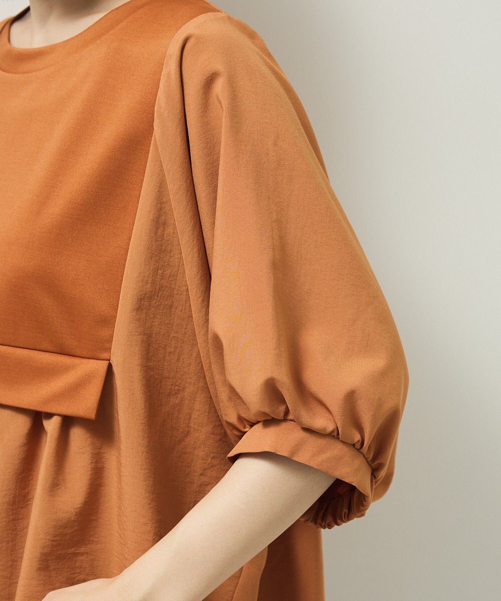 Green Parks ベスト風７分袖ドッキングプルオーバー 