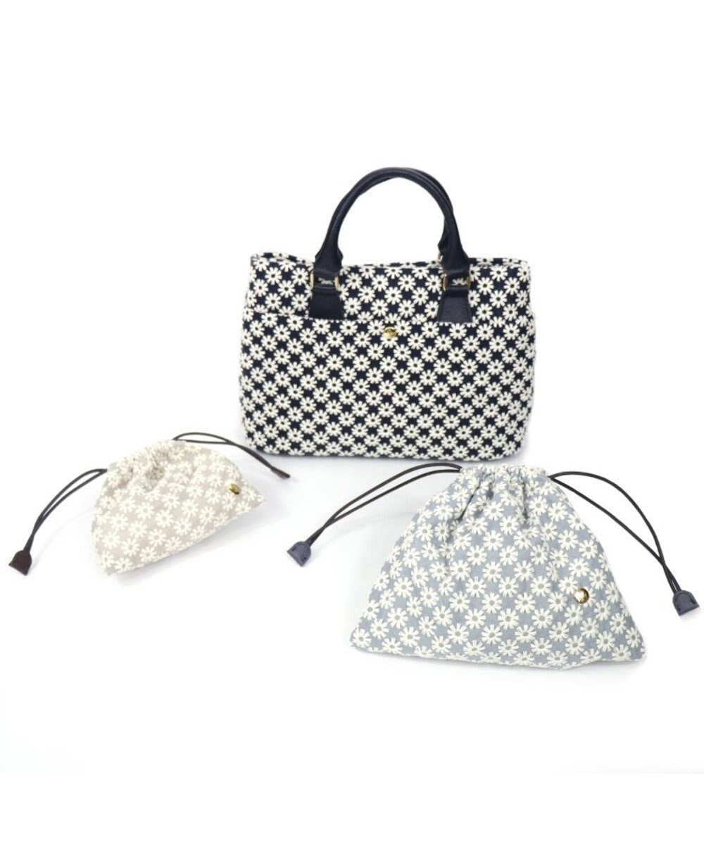 Regalo Felice 【花の刺繍 / セットで持っても可愛い】ポーチ大 / REGALO 