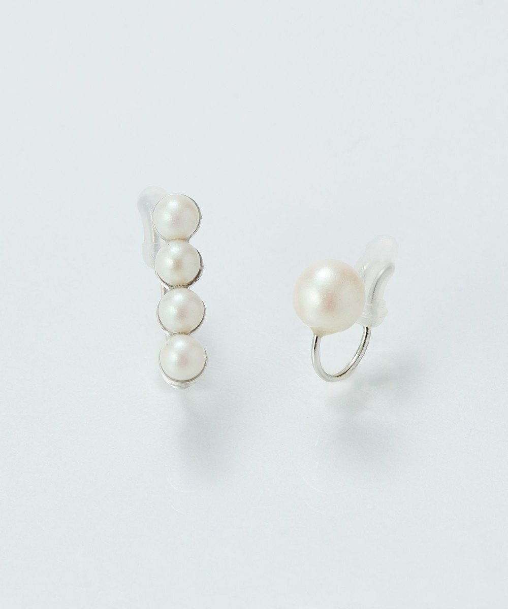 Phoebe 【金属アレルギー対応】2setラインパールイヤーカフ　シルバー/ニッケルフリー 