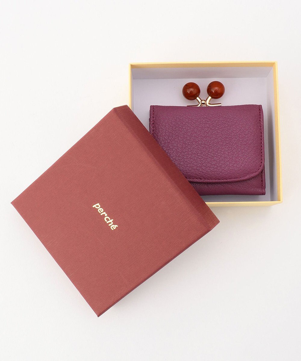 UNBILLION perche アクリル玉三つ折りミニサイフ 