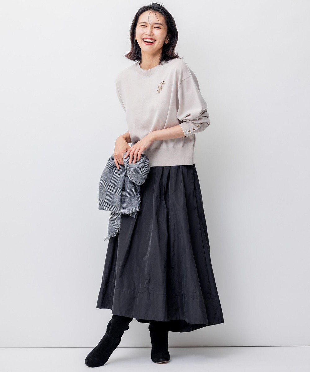 23区 L 【洗える】ライトメモリーウェザー フレアスカート 