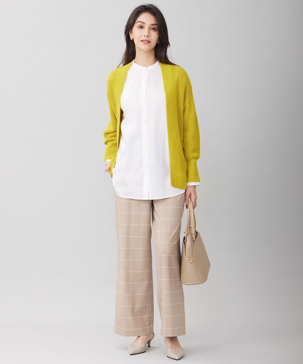 自由区 【洗える】ウィンドウペーンチェックワイド パンツ 