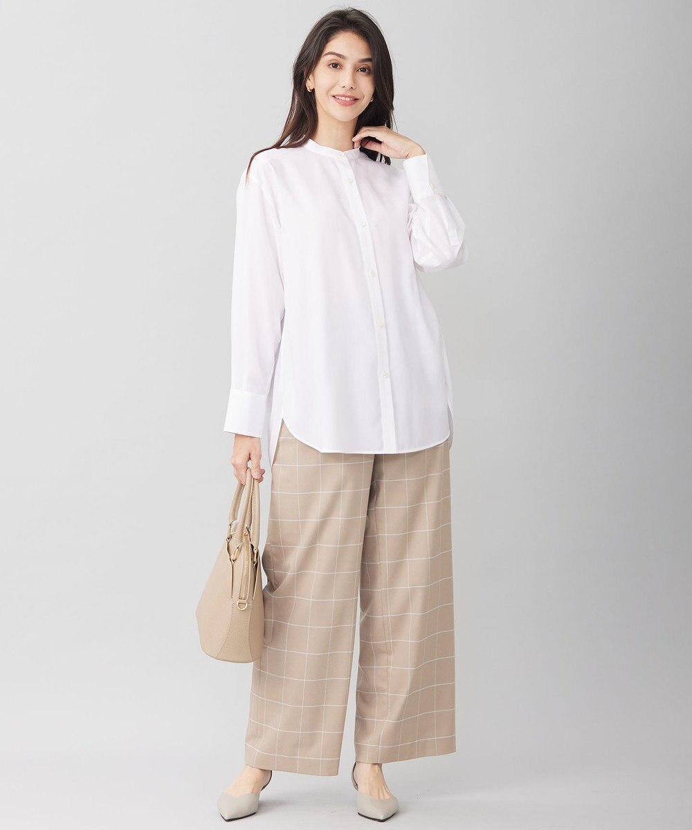 自由区 【洗える】ウィンドウペーンチェックワイド パンツ 