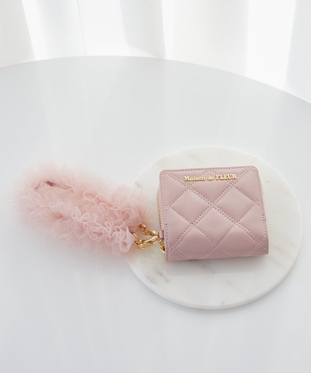 Maison de FLEUR チュールストラップウォレット 