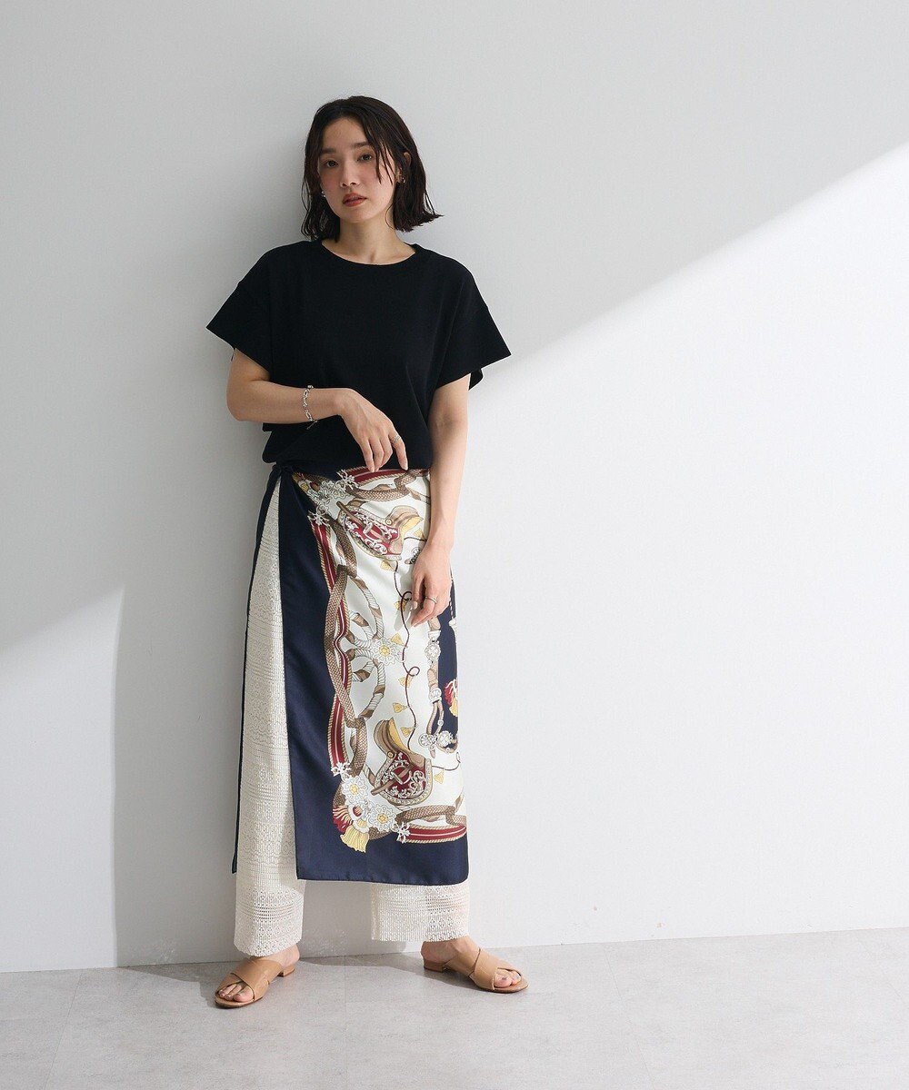 Green Parks レースプリーツパンツ 