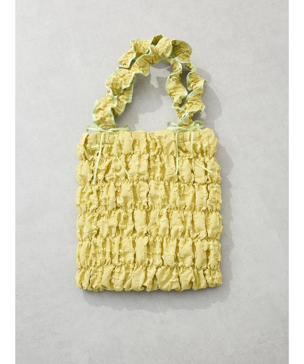 Green Parks ・ＱＵＯＮギャザーキルティングリボントートバッグ 