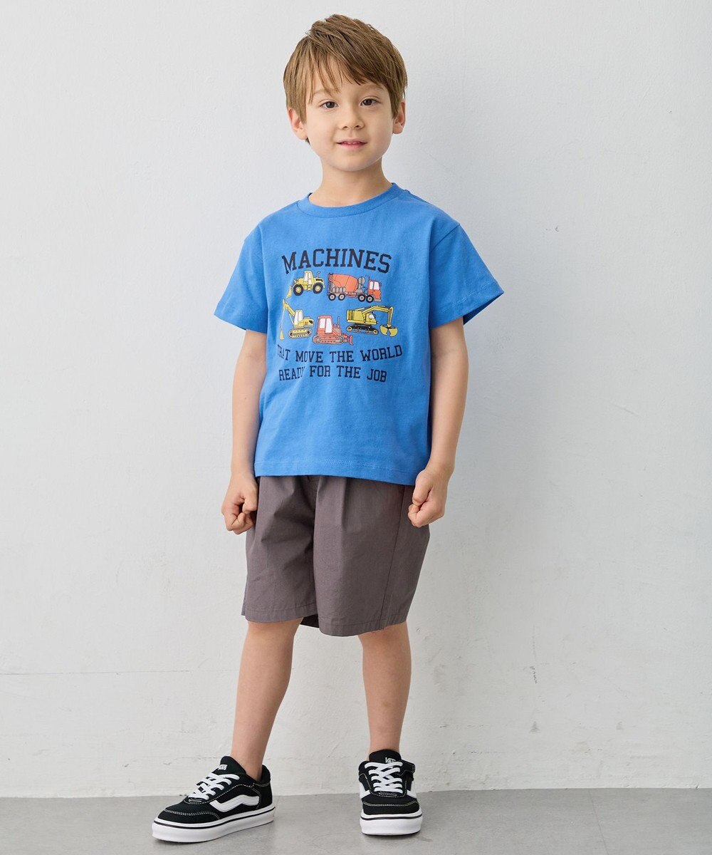 ANY KIDS 【洗濯機可能】はたらく車プリント 半袖Tシャツ 