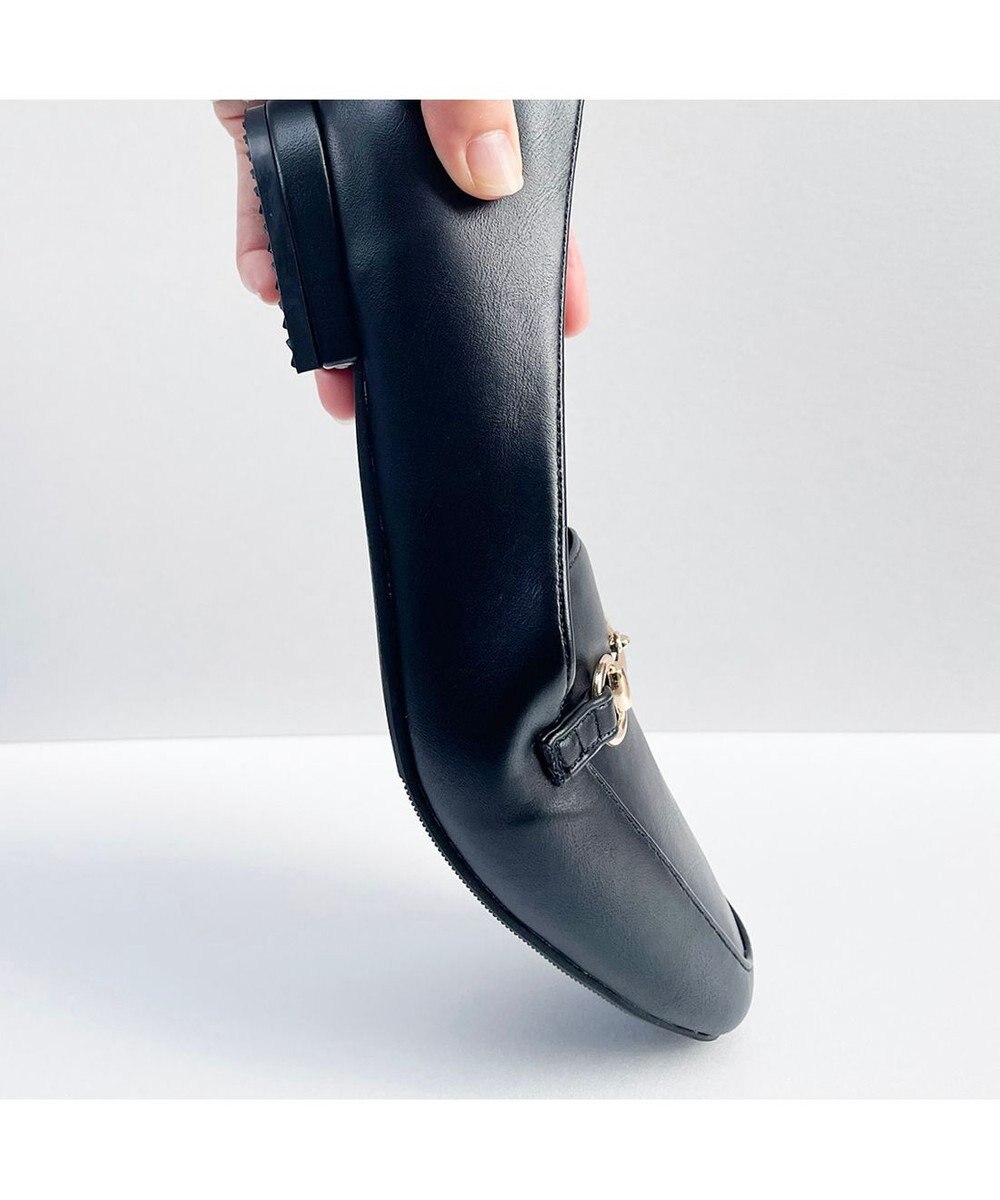 MODE ET JACOMO <noyau>スクエアトゥビット付きヒールローファー 