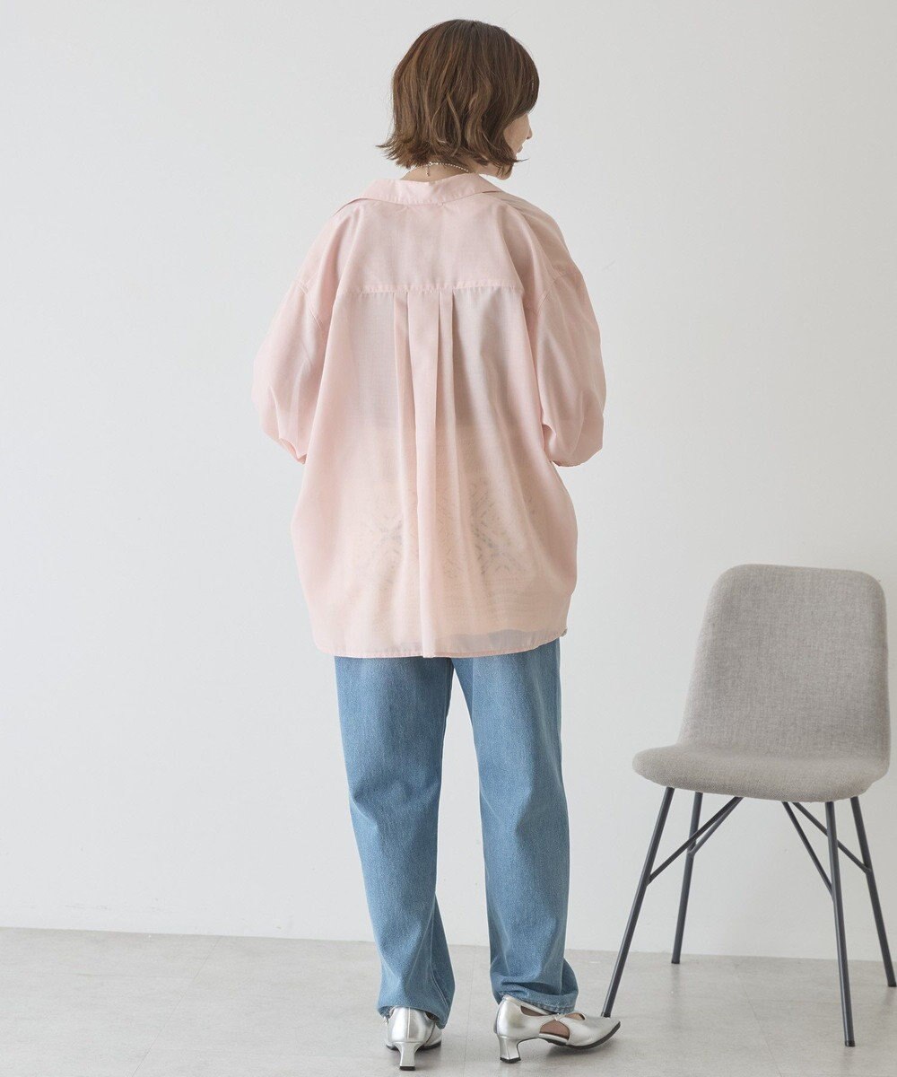 AMERICAN HOLIC 【イージーケア】シアーラウンドシャツ 