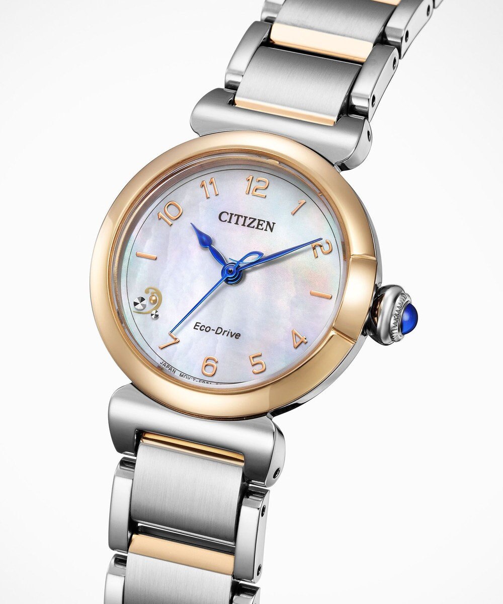 CITIZEN 【ケース径26mmサイズの白蝶貝文字板】幸せを願って贈られる花「スズラン」をモチーフにした人気シリーズウオッチ 白蝶貝