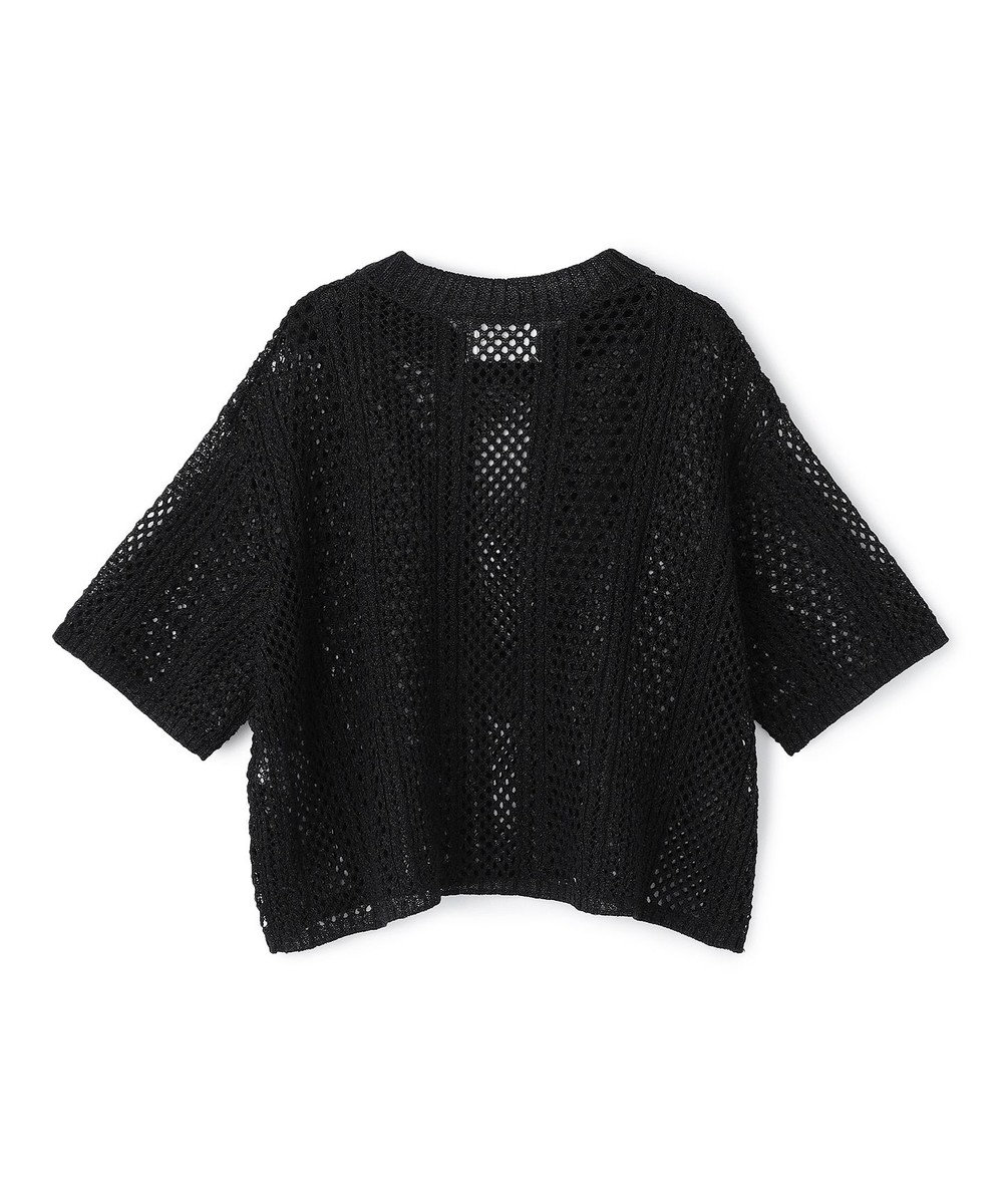 BEIGE， ATACAM / パターンメッシュ ハーフニット 