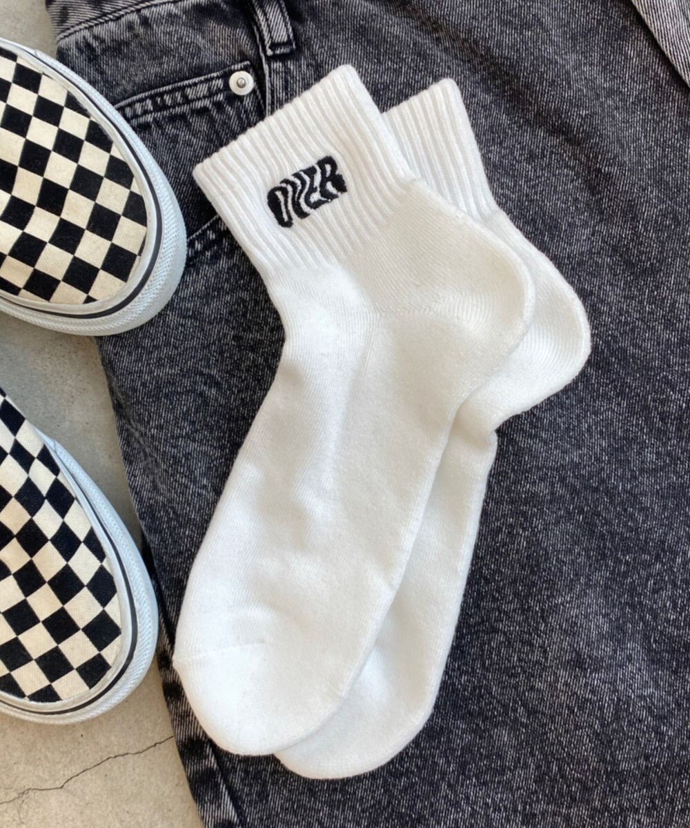 WEGO 刺繍パイルソックス（U） 