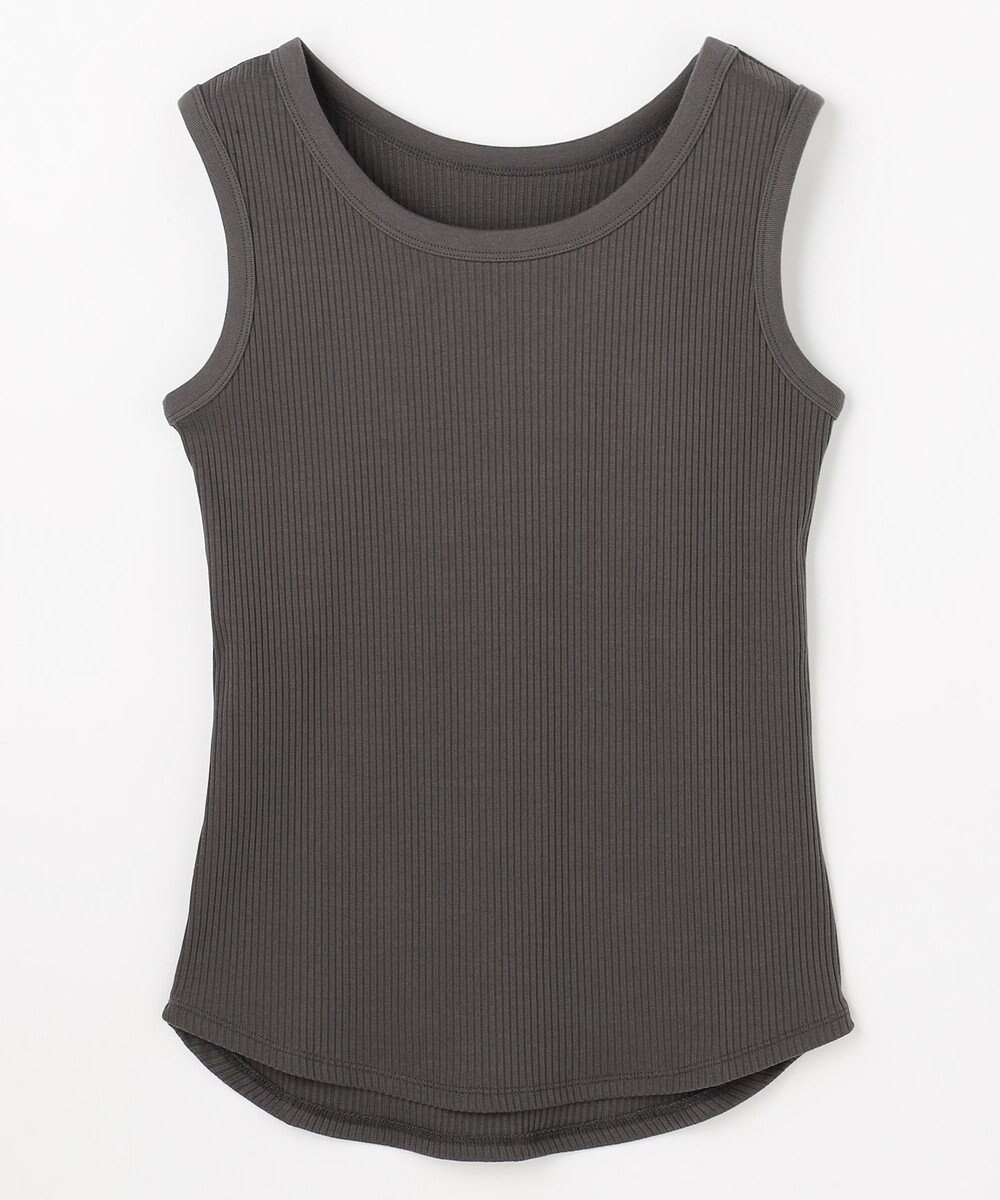 ANY テレコラウンドヘムタンクトップ 