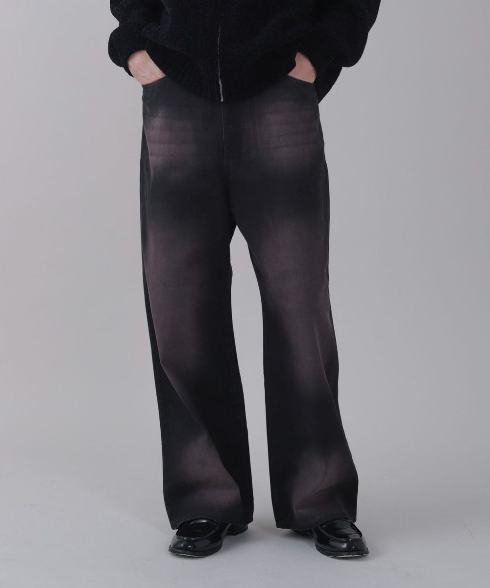 WEGO 【ユニセックス着用ITEM/SMLサイズ展開/ウエスト調整可】バギーデニムパンツ 