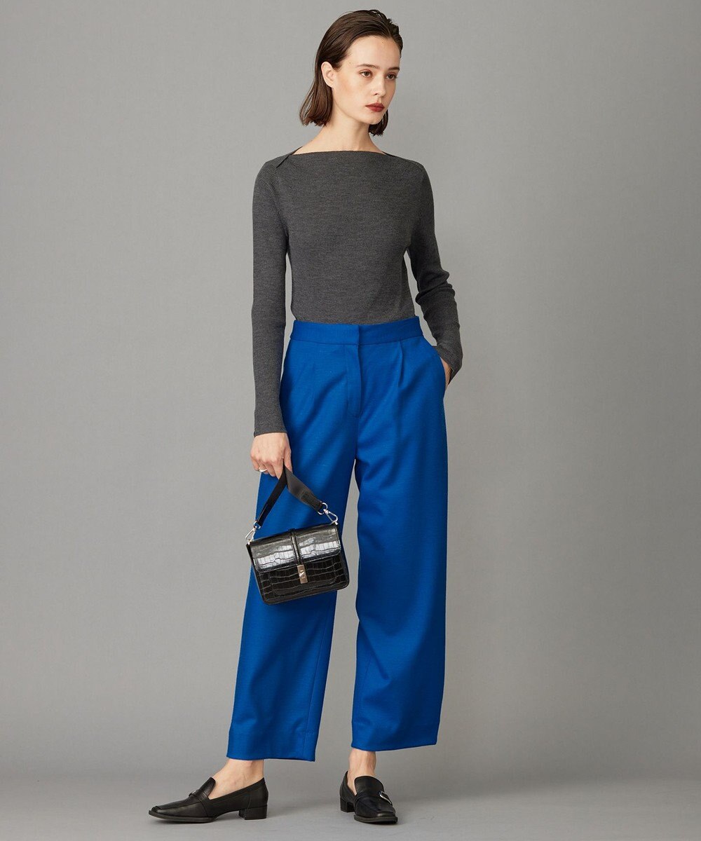 ICB 【洗える】エクストラファインメリノ  ボートネックプルオーバー 