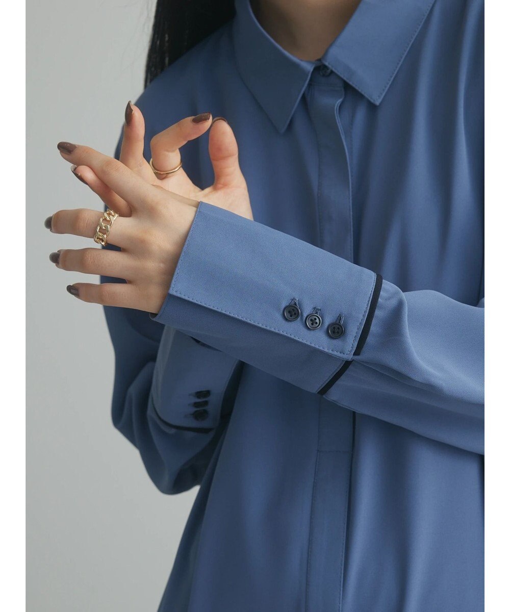 Green Parks armonia．配色シャツワンピース 