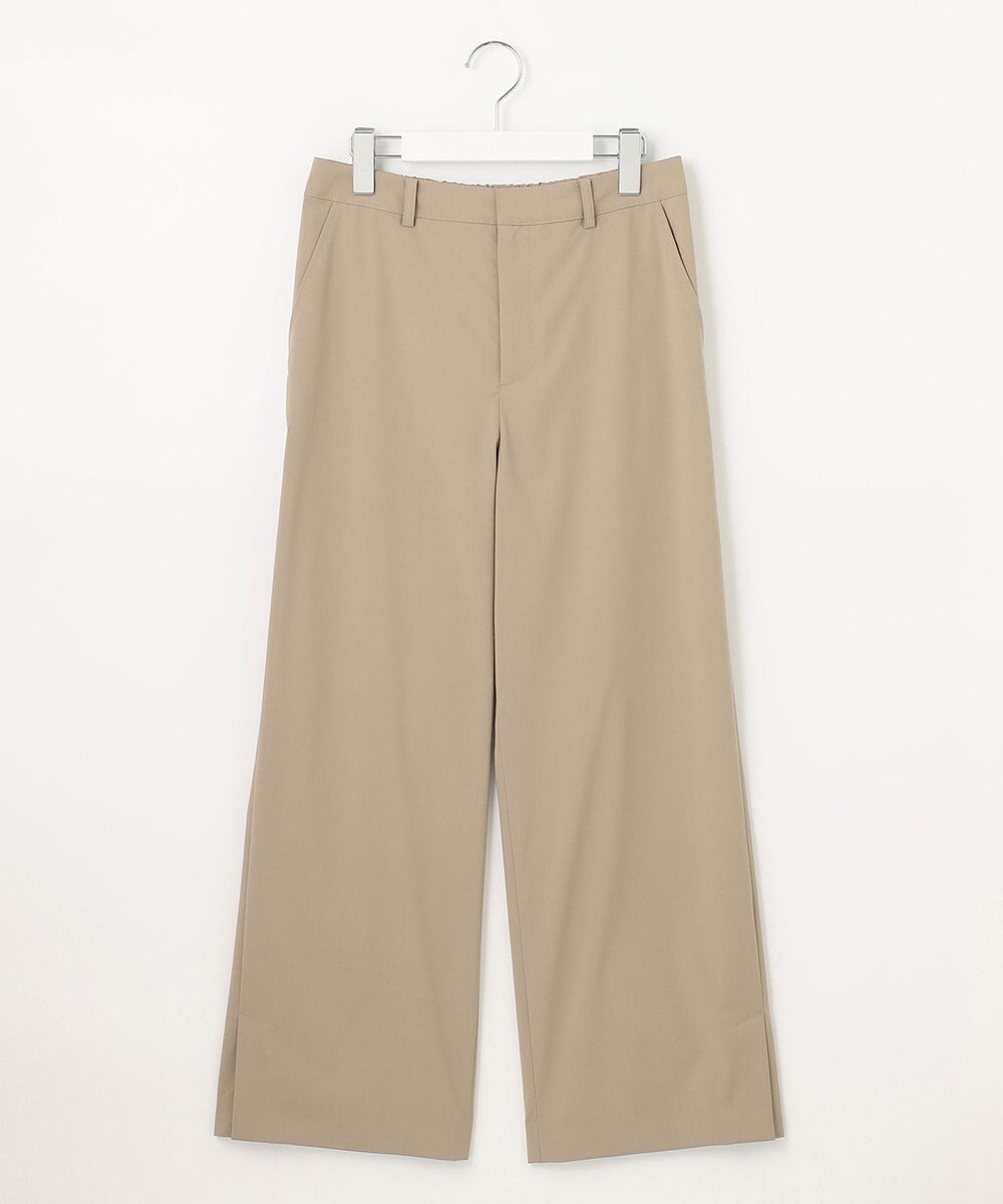 J.PRESS LADIES 【洗える】マイクロタイプライターストレッチ セミワイド パンツ 