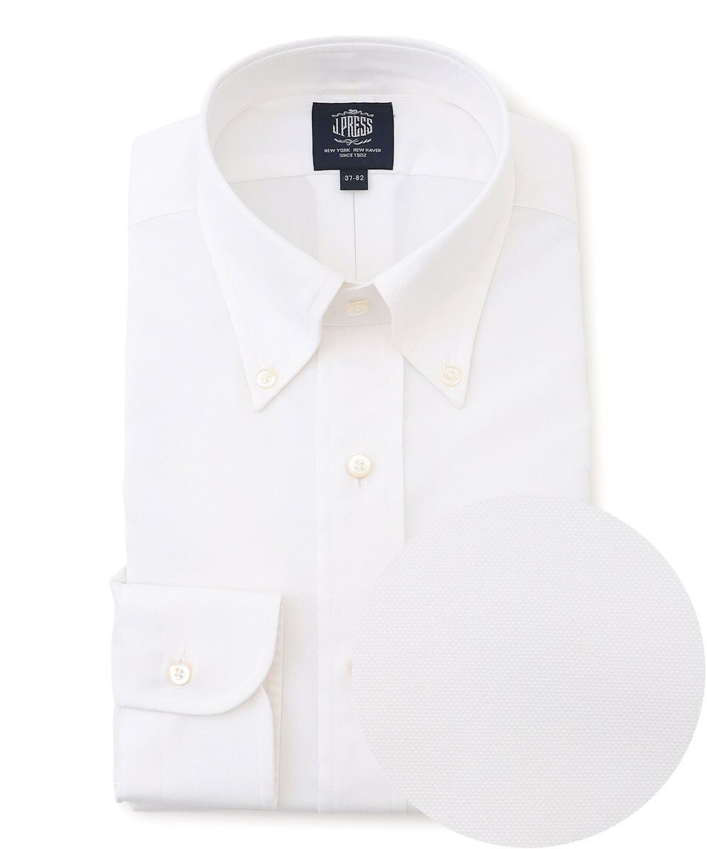 J.PRESS MEN 【定番】【PREMIUM PLEATS / 形態安定】ピンオックス ドレスシャツ / B.D. 
