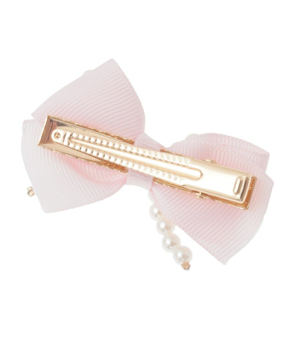 Maison de FLEUR ピンクマニアグログランリボンパールクリップ 