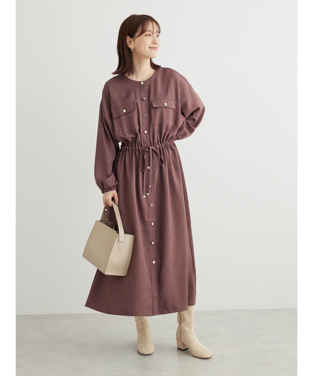 Green Parks ・ＥＬＥＮＣＡＲＥ　ＤＵＥ　イロイロ釦ドロストワンピース 