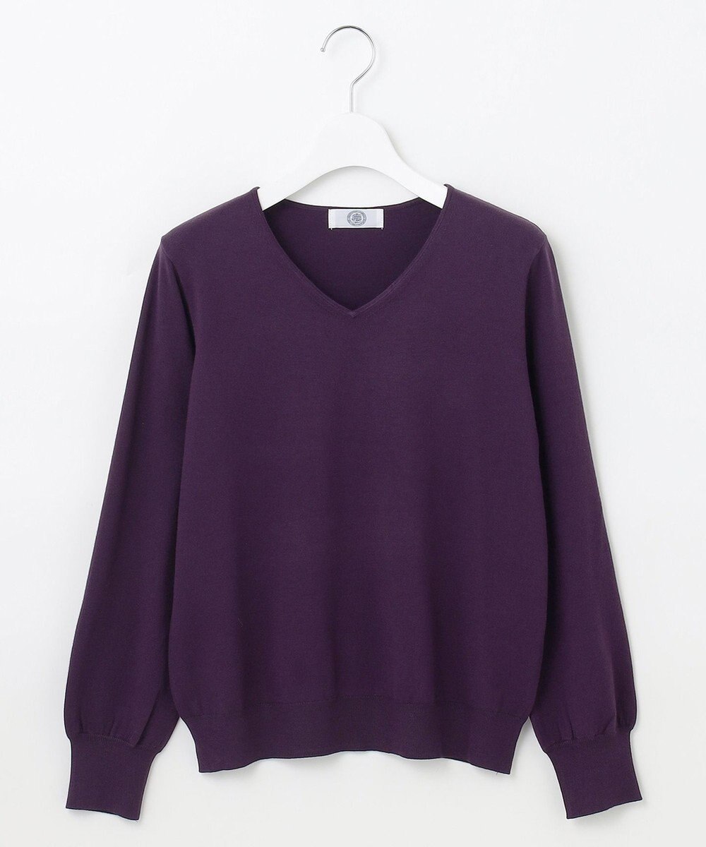 J.PRESS LADIES L 【洗える】PRINCE Vネック ニット 