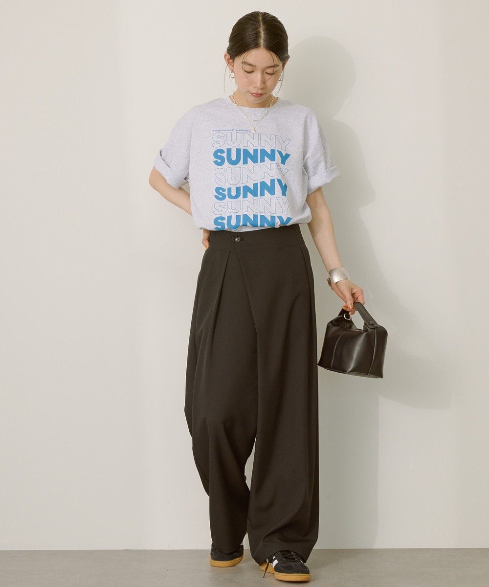 AMERICAN HOLIC タック　ラップワイドパンツ 