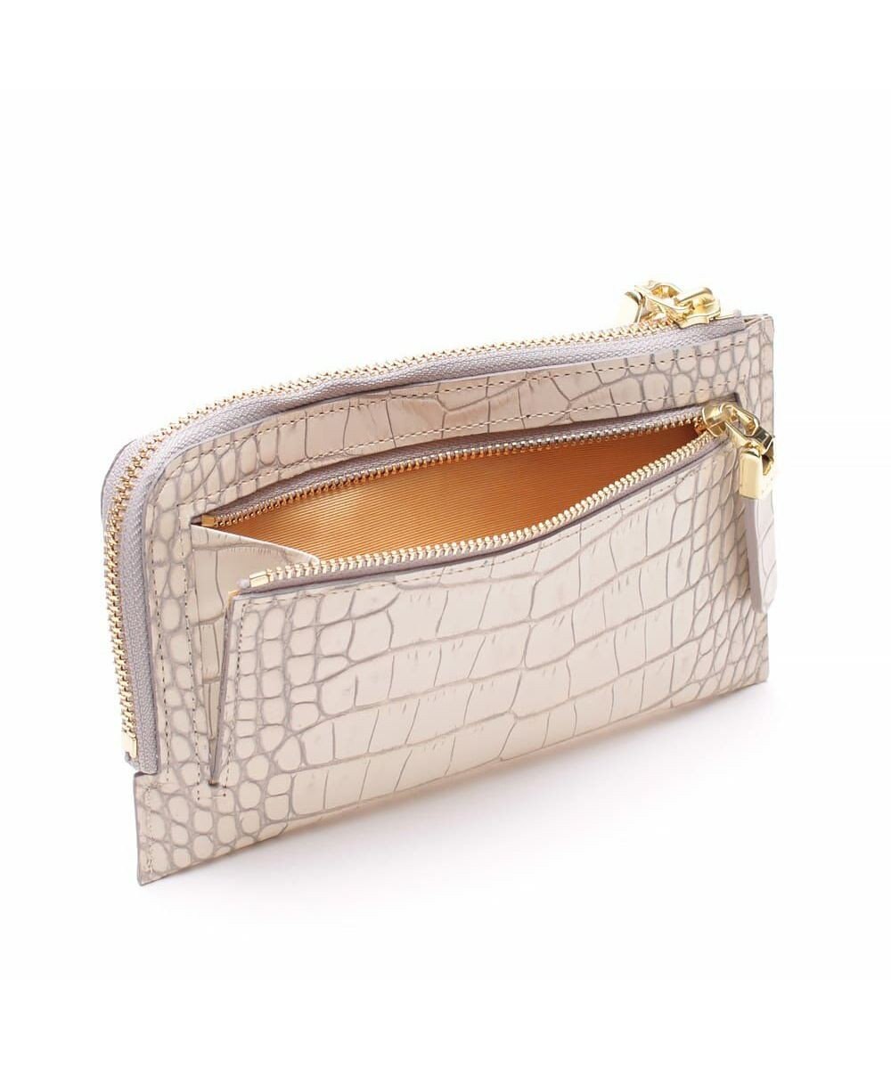 A.D.M.J. 【牛革】クロコ型押しオーガナイザーパース 