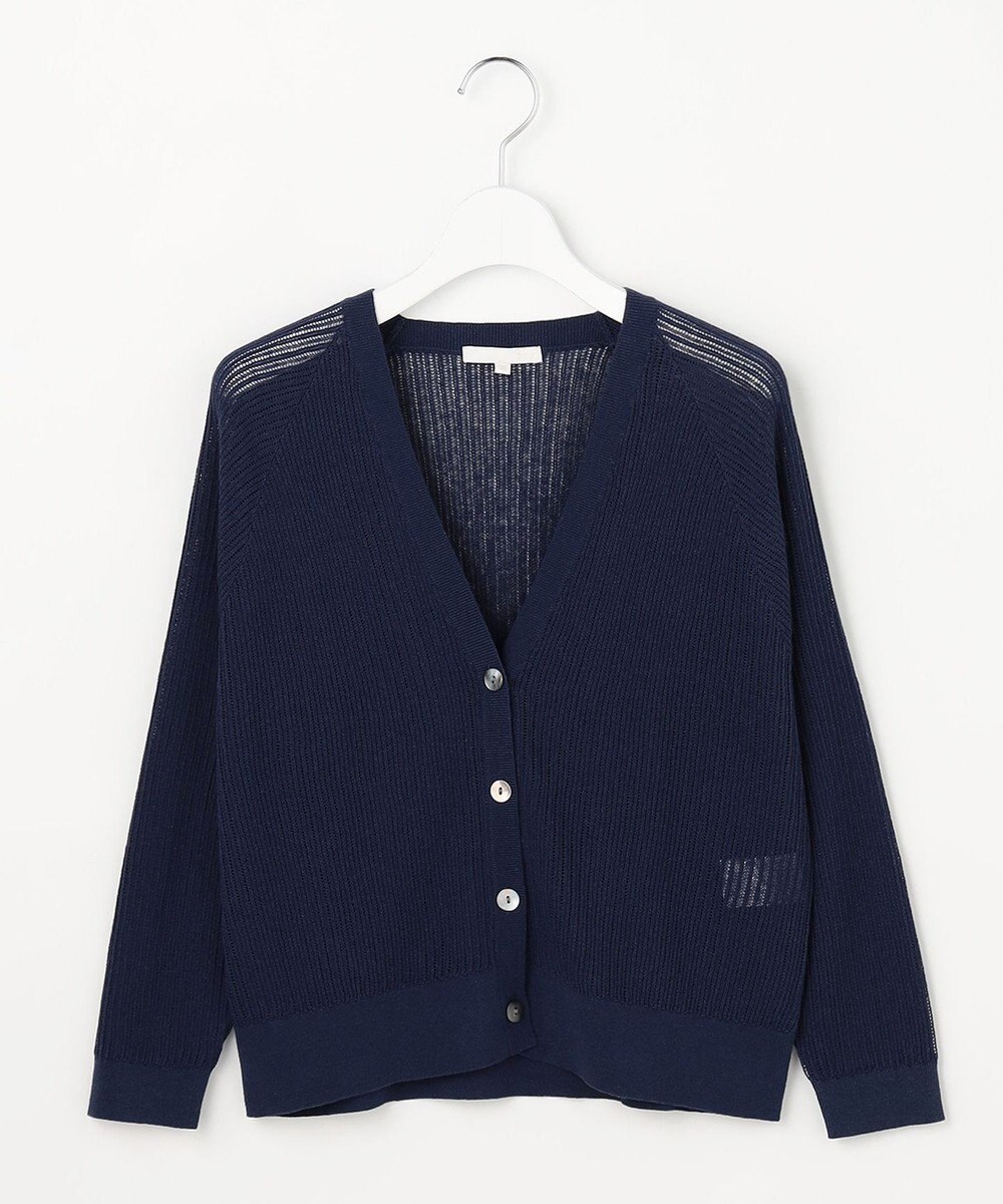 自由区 S ファインリネンナイロン カーディガン 