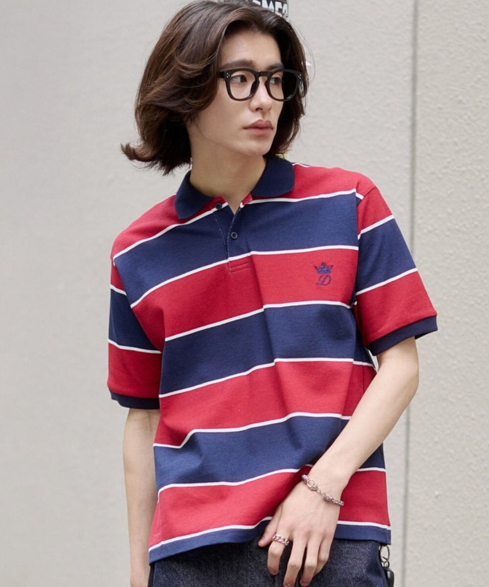 WEGO 【ユニセックス着用ITEM】ワンポイントボーダーポロ（SS） 