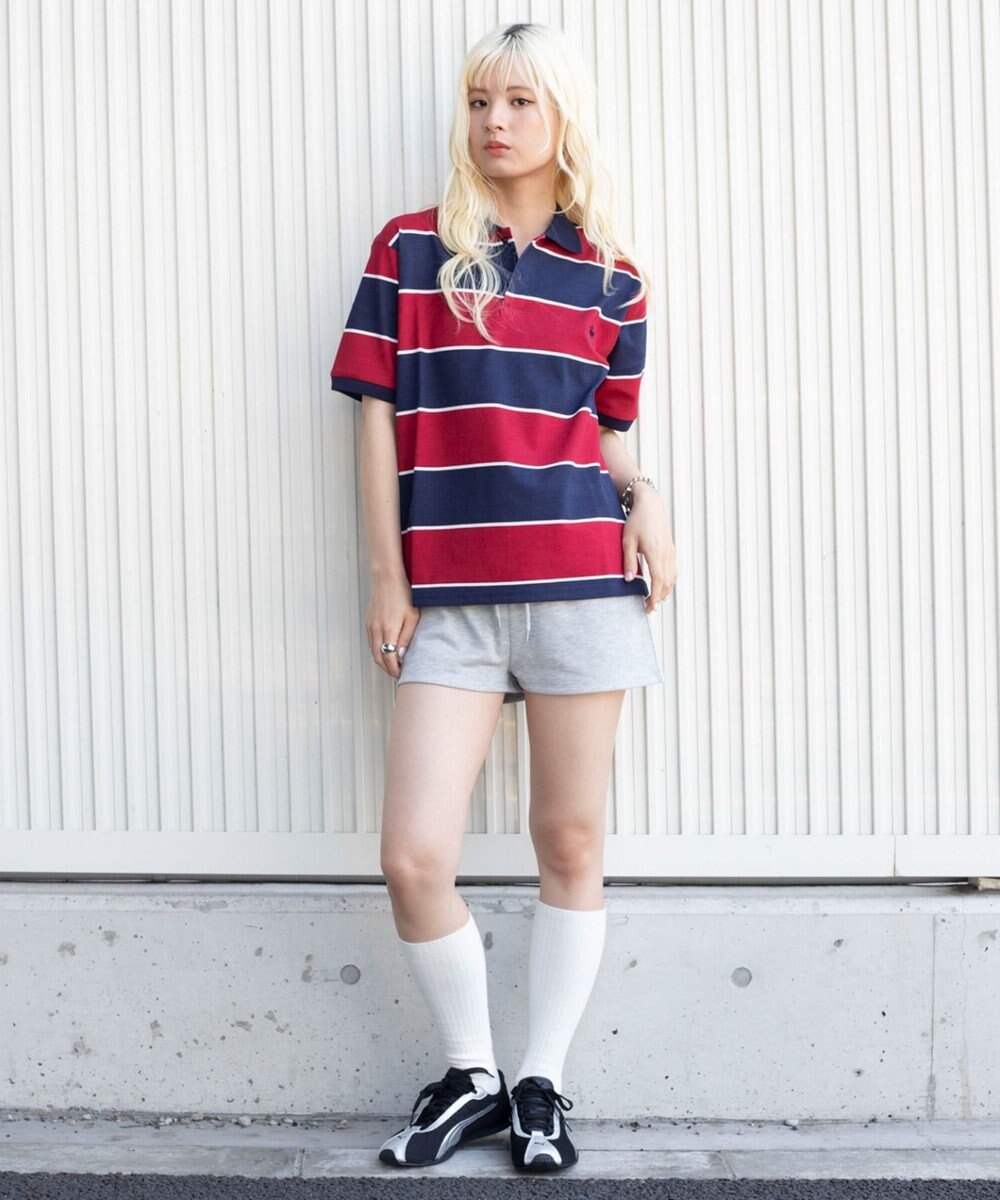 WEGO 【ユニセックス着用ITEM】ワンポイントボーダーポロ（SS） 